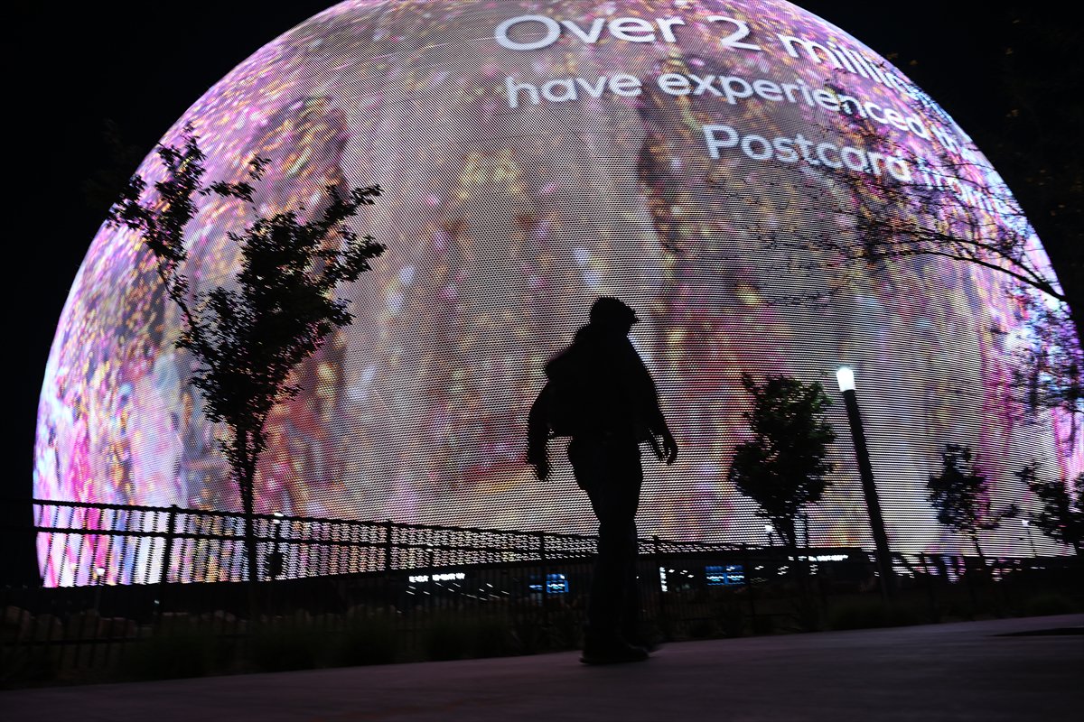 Las Vegas'taki dünyanın en büyük LED küresi MSG Sphere