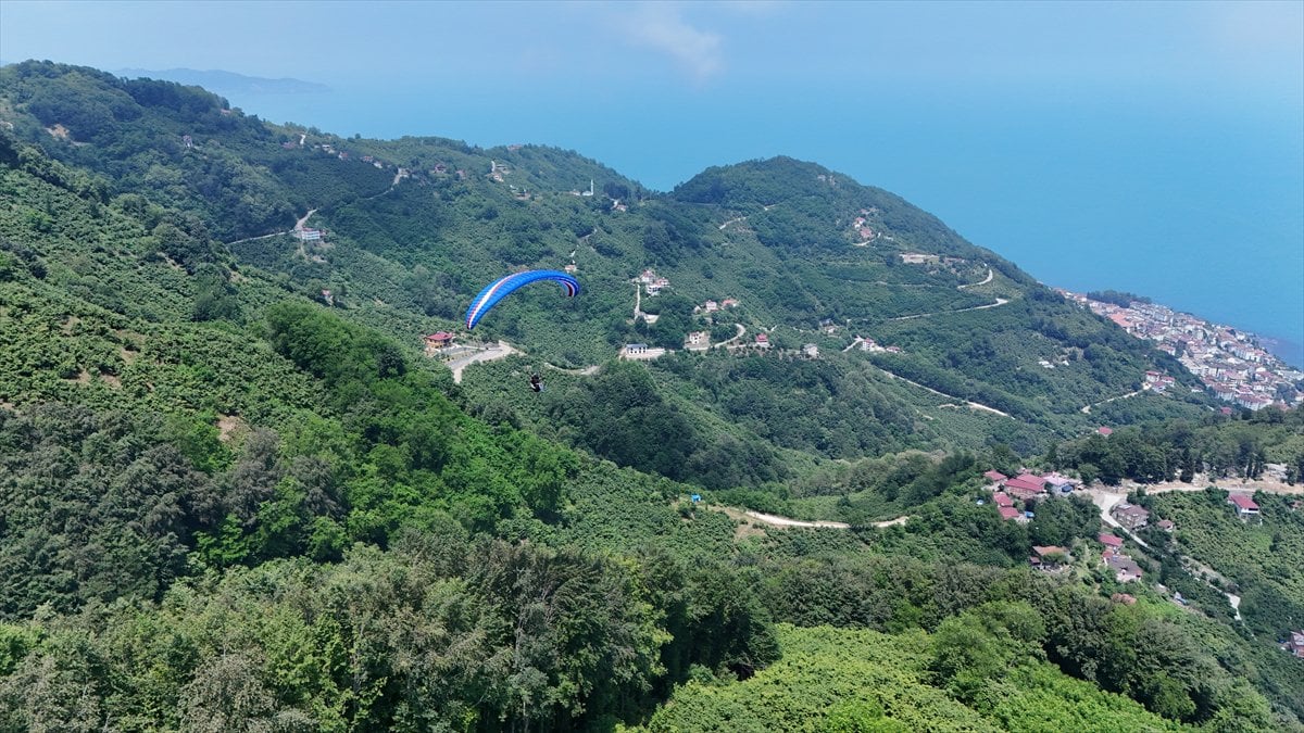 Ordu'da yamaç paraşütü heyecanı