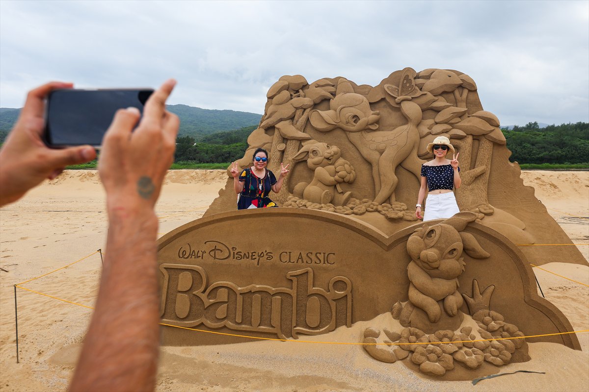 Tayvan’da unutulmaz animasyon kahramanları kumda hayat buldu