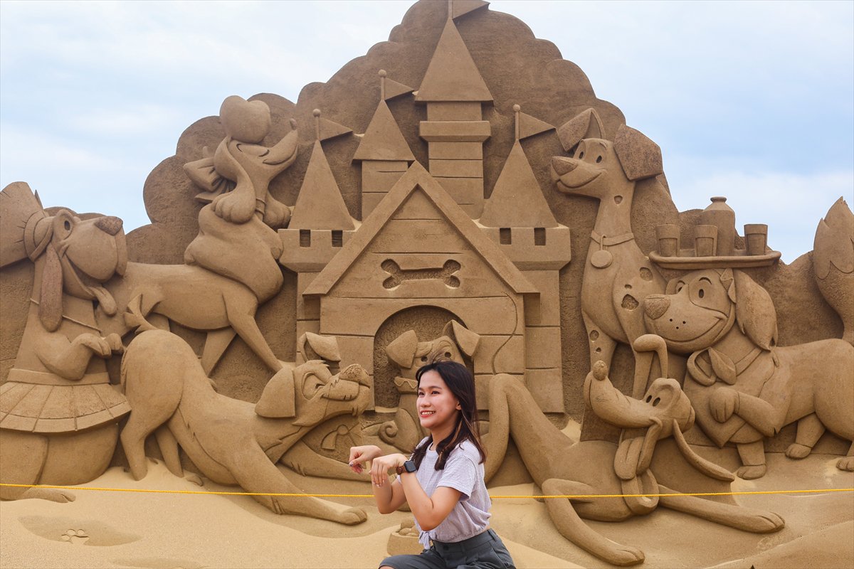 Tayvan’da unutulmaz animasyon kahramanları kumda hayat buldu