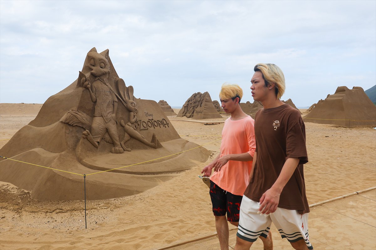 Tayvan’da unutulmaz animasyon kahramanları kumda hayat buldu