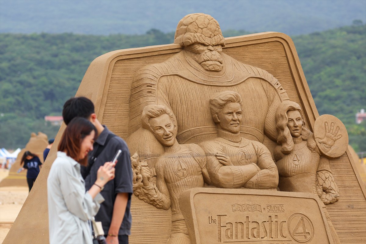 Tayvan’da unutulmaz animasyon kahramanları kumda hayat buldu