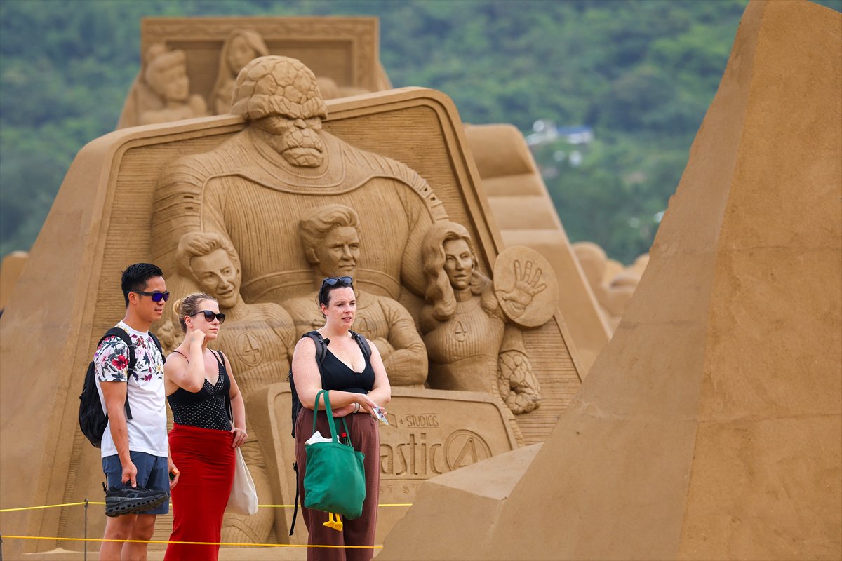 Tayvan’da unutulmaz animasyon kahramanları kumda hayat buldu