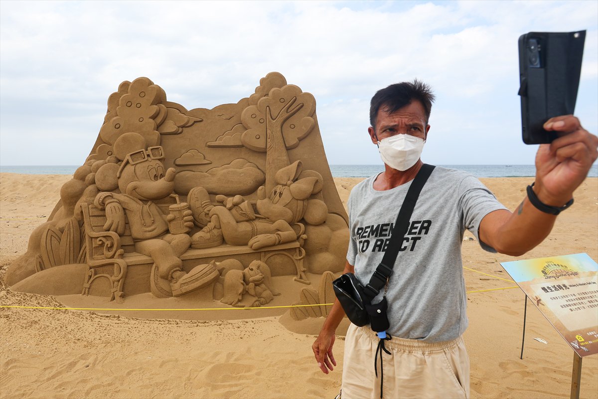 Tayvan’da unutulmaz animasyon kahramanları kumda hayat buldu