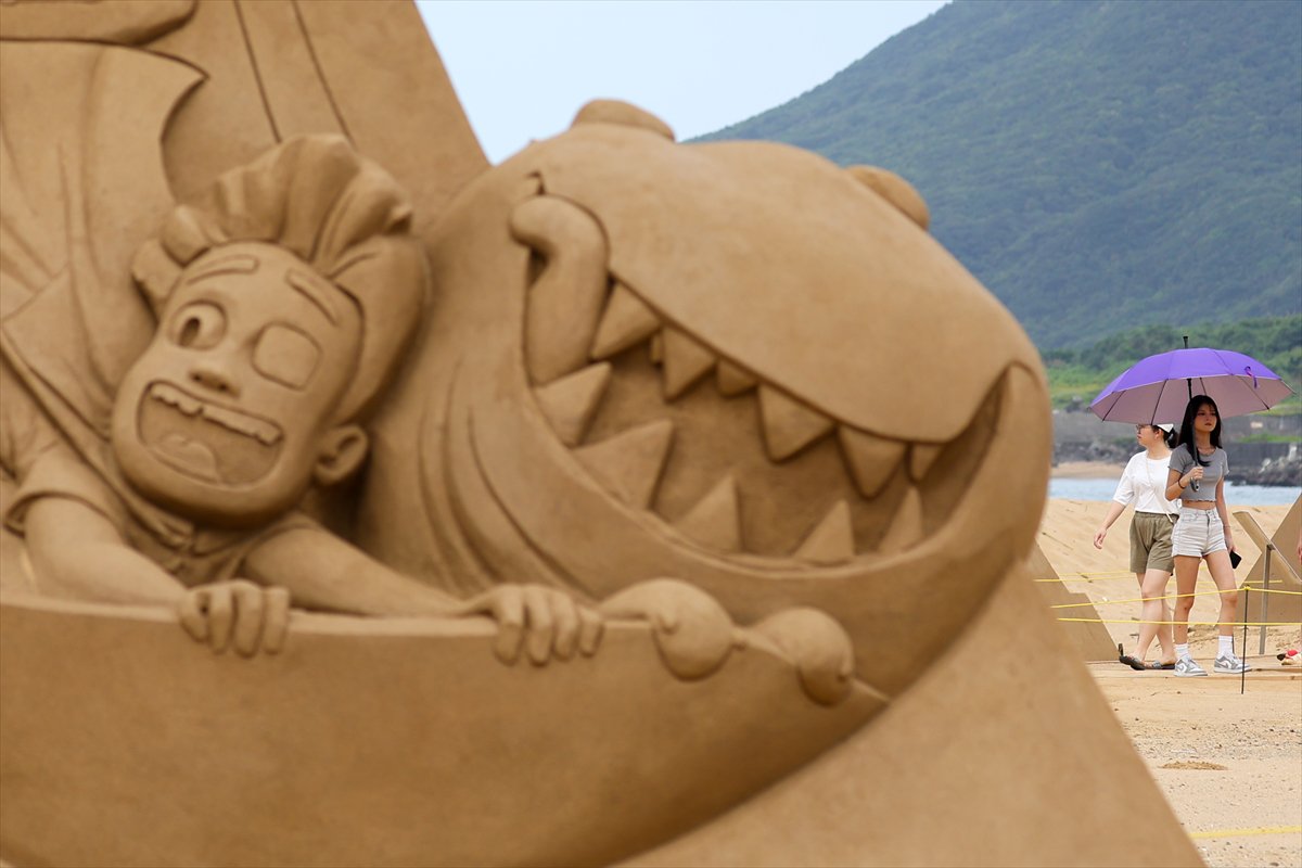 Tayvan’da unutulmaz animasyon kahramanları kumda hayat buldu