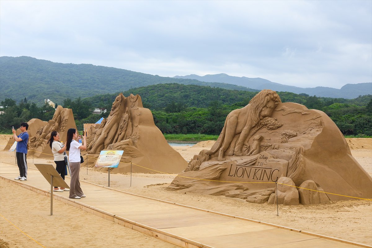 Tayvan’da unutulmaz animasyon kahramanları kumda hayat buldu