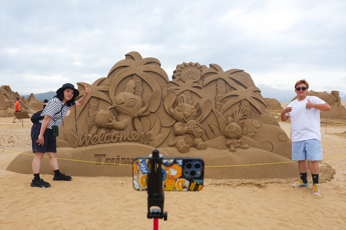 Tayvan’da unutulmaz animasyon kahramanları kumda hayat buldu