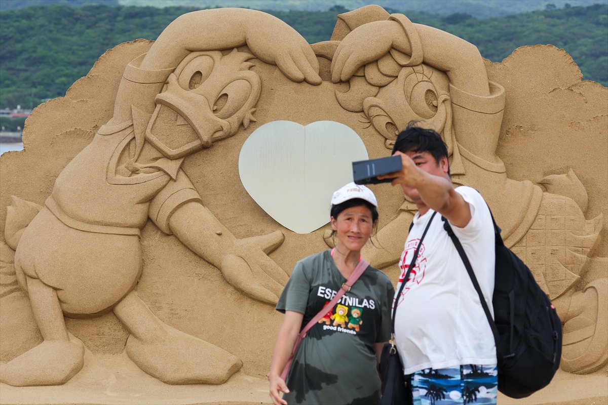 Tayvan’da unutulmaz animasyon kahramanları kumda hayat buldu