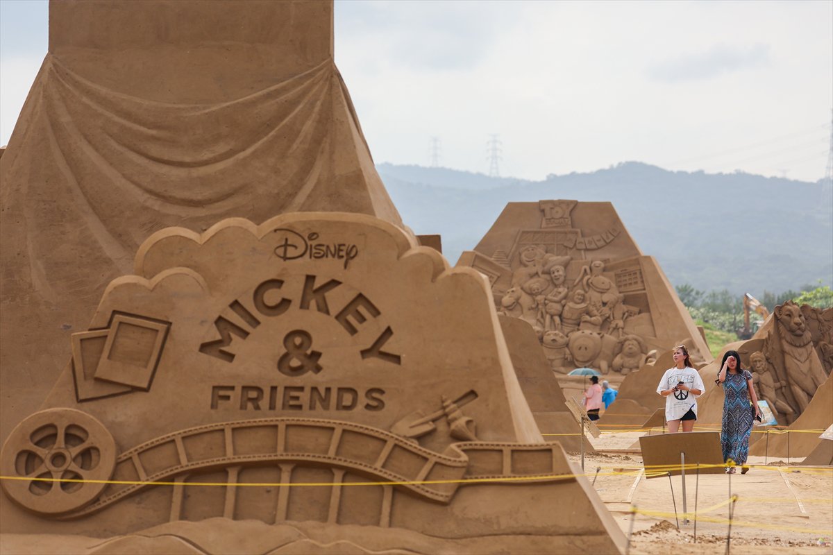 Tayvan’da unutulmaz animasyon kahramanları kumda hayat buldu