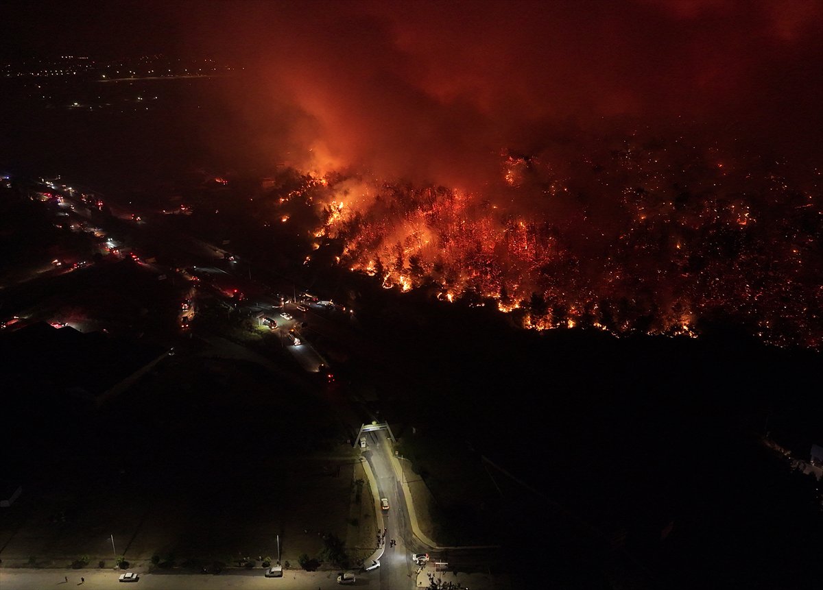 İzmir'in Buca ilçesindeki orman yangınına müdahale ediliyor