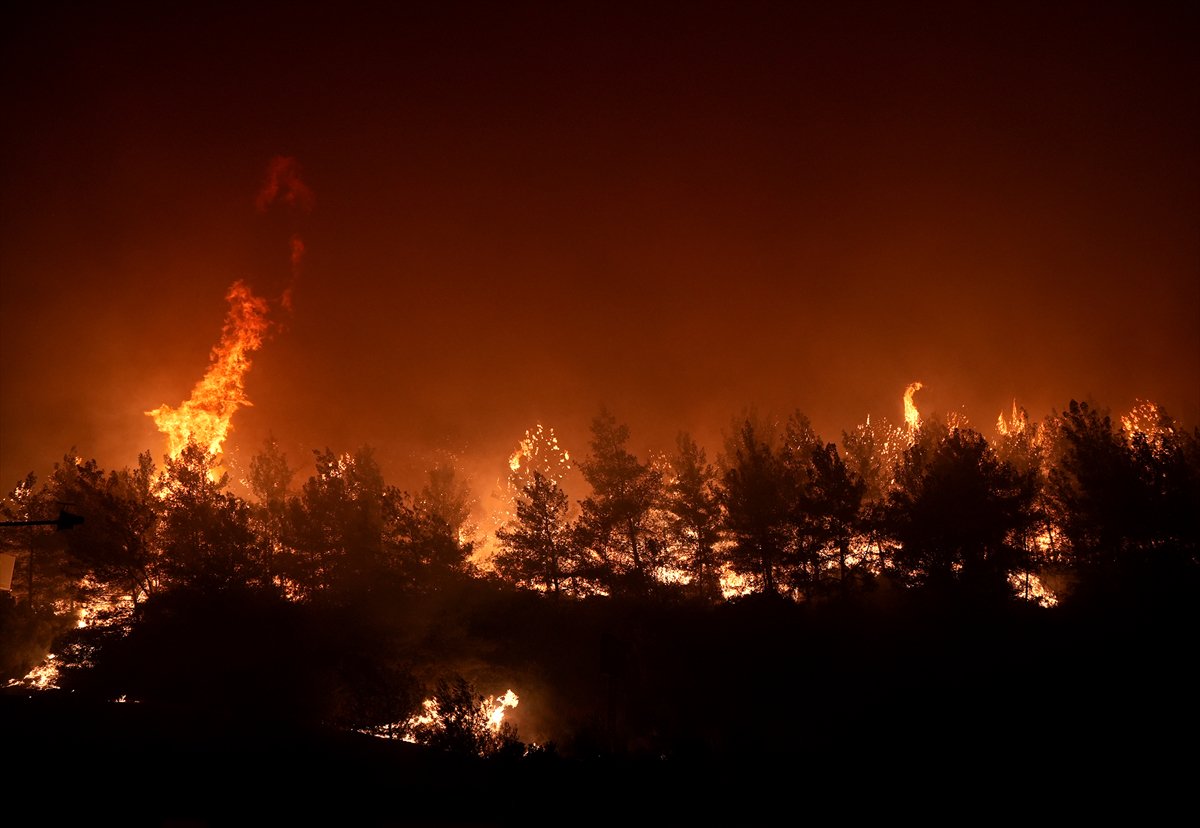 İzmir'in Buca ilçesindeki orman yangınına müdahale ediliyor