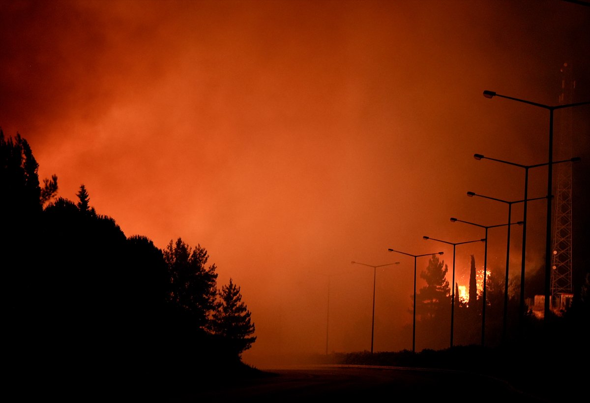 İzmir'in Buca ilçesindeki orman yangınına müdahale ediliyor