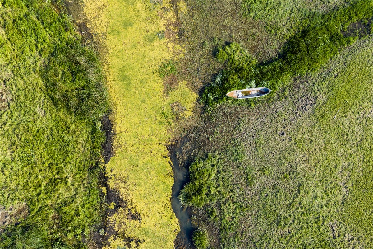 Beyşehir Gölü'nde kuraklık yeni 'göze'ler ortaya çıkardı