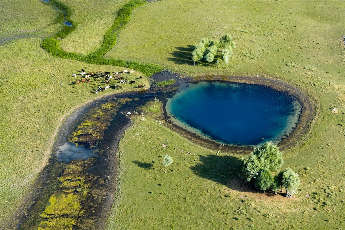 Beyşehir Gölü'nde kuraklık yeni 'göze'ler ortaya çıkardı