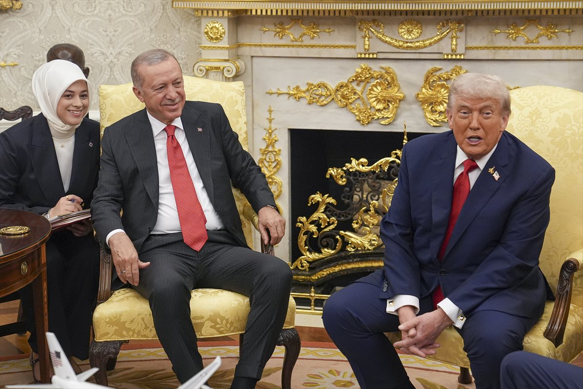 Cumhurbaşkanı Erdoğan ile ABD Başkanı Trump'ın görüşmesinden tarihi kareler