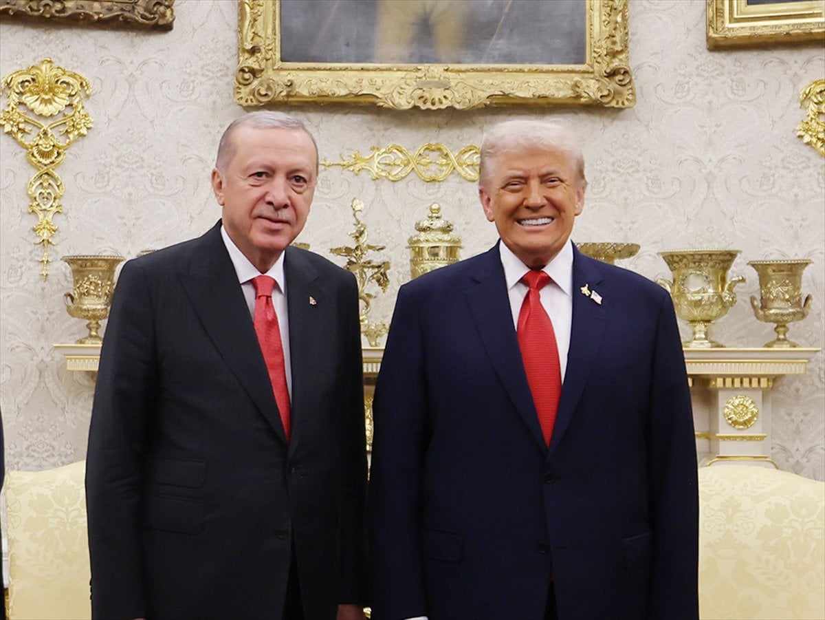 Cumhurbaşkanı Erdoğan ile ABD Başkanı Trump'ın görüşmesinden tarihi kareler