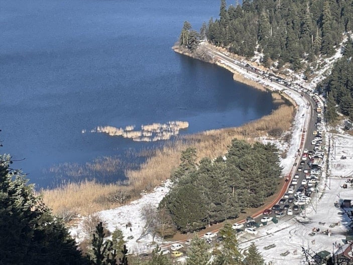 Abant'ta yeni yıl yoğunluğu yaşandı 