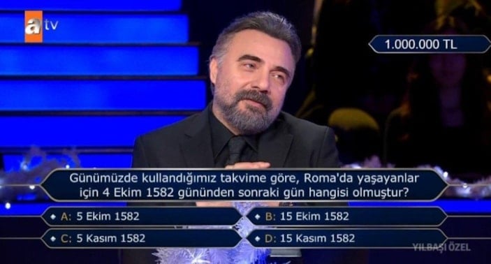 Oktay Kaynarca Kim Milyoner Olmak İster'de 1 milyonluk soruya ulaştı