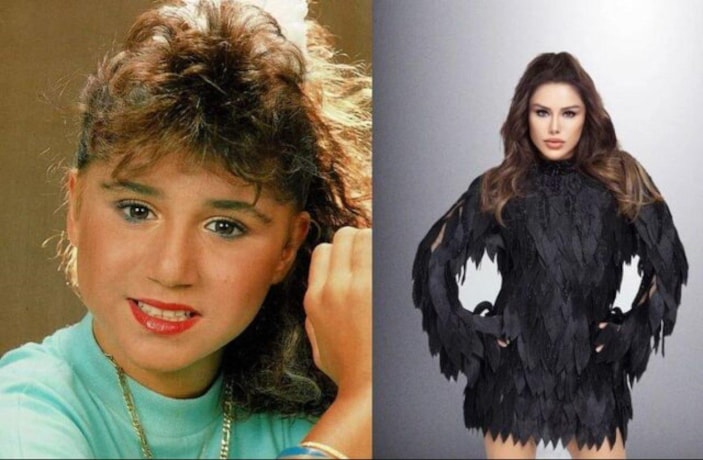 Ceylan, kırmızı elbisesiyle poz verdi