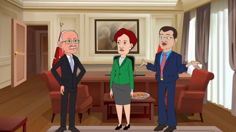 6’lı masada yaşanan adaylık kavgası animasyona konu oldu