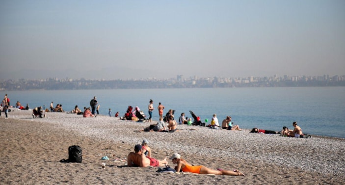 Antalya'da ocak ayında yabancıların deniz keyfi -8