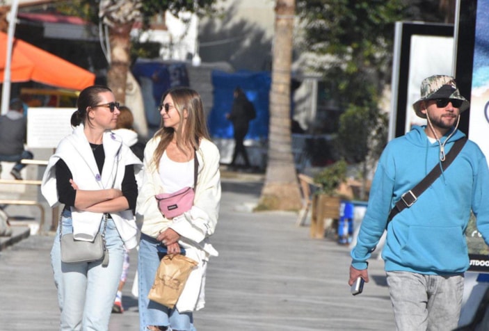 Bodrum'da turistler denize girdi -6