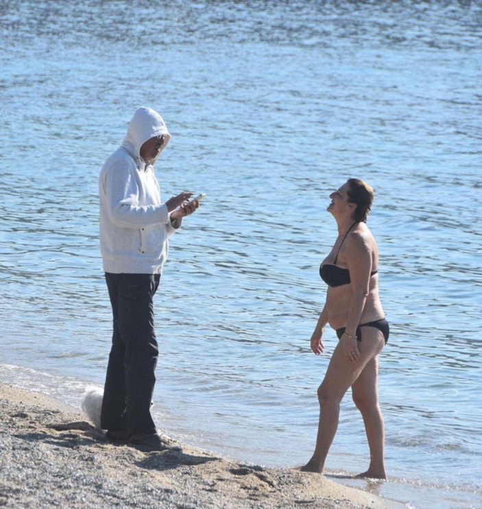 Bodrum'da turistler denize girdi -2