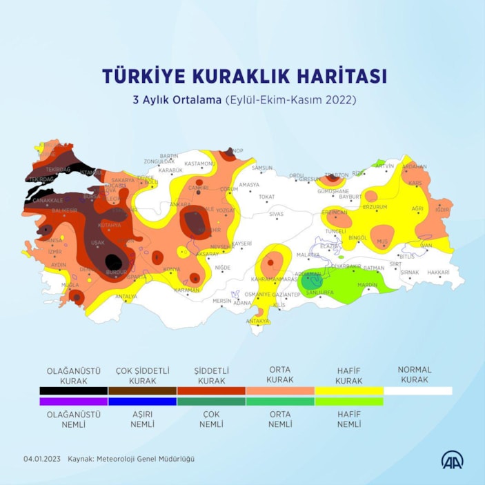 Türkiye genelinde yağışlar yüzde 40 azaldı