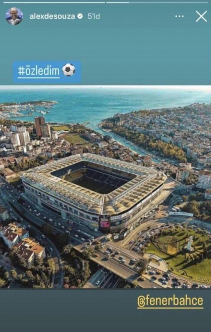Alex de Souza'dan Fenerbahçe'yle ilgili paylaşım 