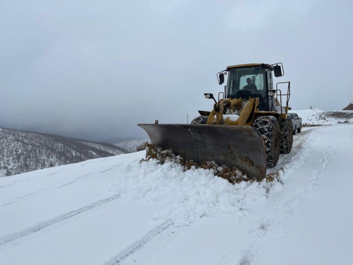 Muş'un yükseklerinde yoğun kar yağışı -5