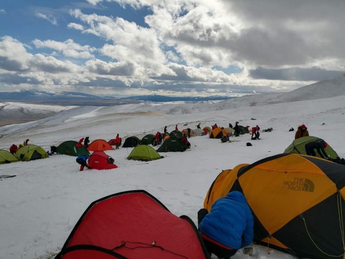 Sarıkamış şehitleri için 3 bin 180 rakımda nöbet -4