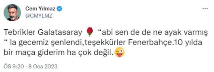 Cem Yılmaz'dan derbi yorumu