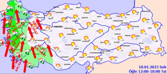 Bugün hava nasıl olacak? 10 OCAK 2023 