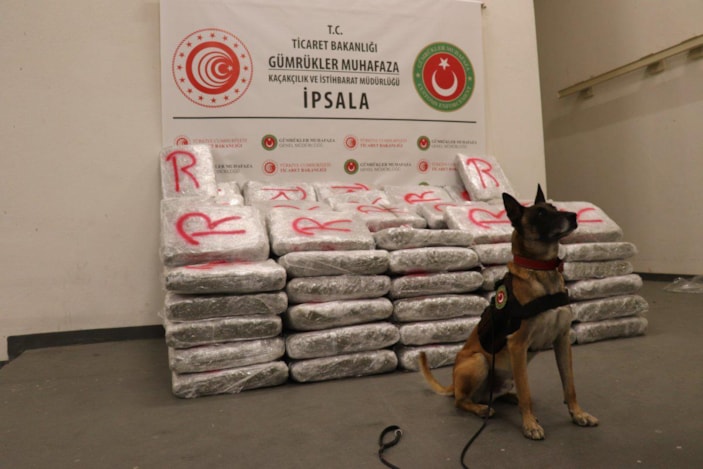 Yunanistan ülkeye geçirilmeye çalışan 603,5 kilogram esrar yakalandı
