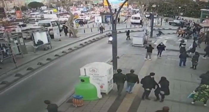 i 4. Levent’teki cinayet anı güvenlik kamerasında