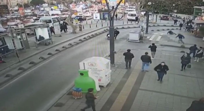 i 4. Levent’teki cinayet anı güvenlik kamerasında