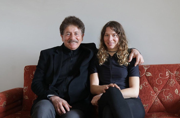 Almanya'dan Kayseri'ye Türk babasıyla tanışmak için geldi