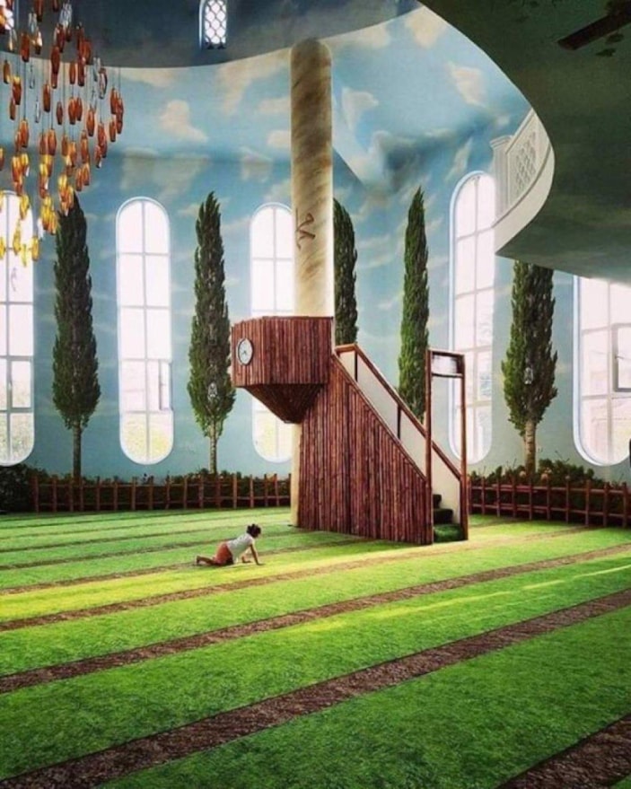 Cennet'i görmek isteyen bu camiye gidiyor! Bakara'dan esinlenildi...