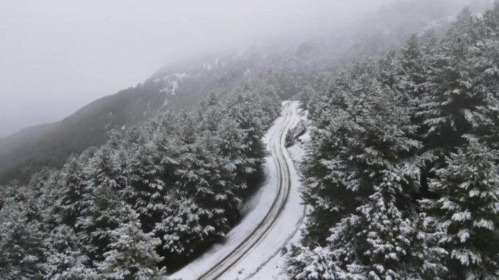 Aydın’a yılın ilk karı yağdı
