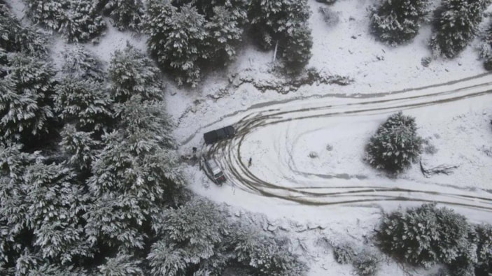 Aydın’a yılın ilk karı yağdı