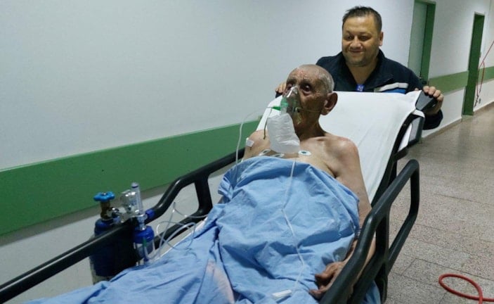 Samsun'da yaşlı adam çıkan yangından etkilendi