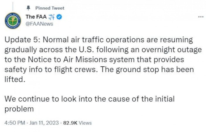 ABD’de tüm iç hat uçuşları durduruldu