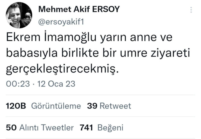 Ekrem İmamoğlu Umre'ye gidiyor 