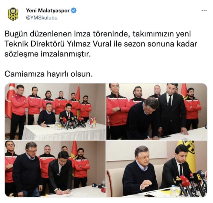 Yılmaz Vural, Yeni Malatyaspor ile sözleşme imzaladı
