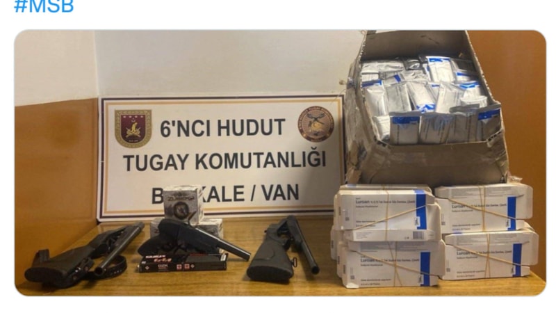 Hudut Kartalları Van'da mühimmat ele geçirdi