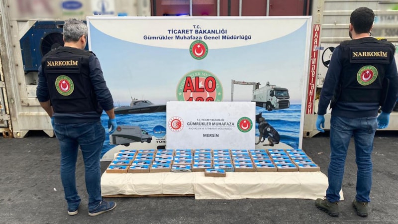 Mersin Limanı’nda, 56 kilogram kokain ele geçirildi