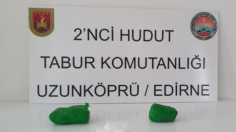 Hudut Kartalları Edirne sınırında 1.036 gram uyuşturucu madde  yakaladı