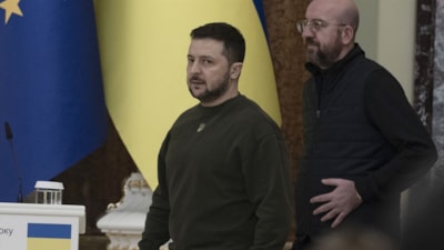 Charles Michel, Ukrayna'da Vladimir Zelensky ile görüştü