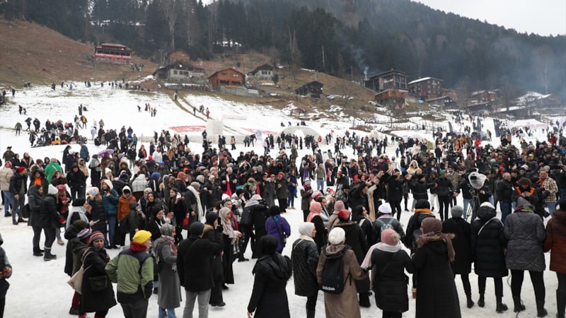 Rizeliler Ayder Kar Festivali'nde buluştu