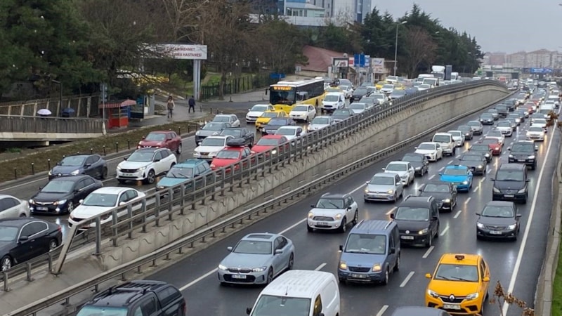 İstanbul'da hafta sonu trafik yoğunluğu